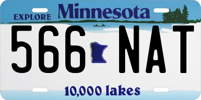 MN license plate 566NAT