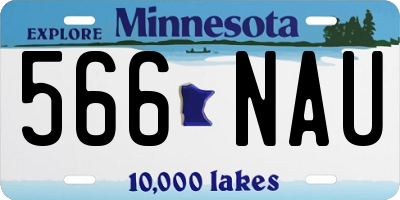 MN license plate 566NAU