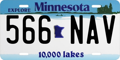 MN license plate 566NAV