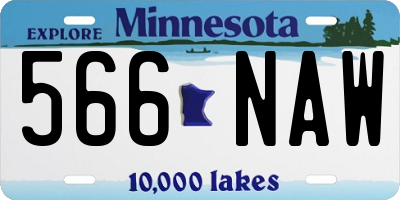 MN license plate 566NAW