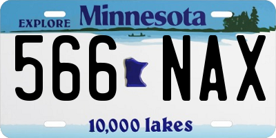 MN license plate 566NAX