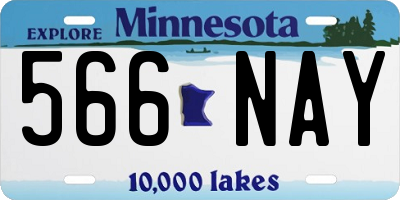 MN license plate 566NAY