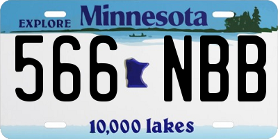 MN license plate 566NBB