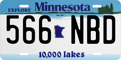 MN license plate 566NBD