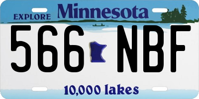 MN license plate 566NBF