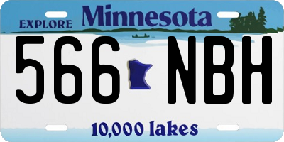 MN license plate 566NBH