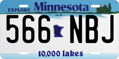MN license plate 566NBJ