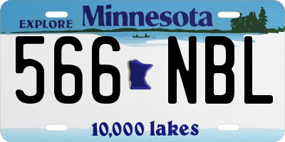 MN license plate 566NBL
