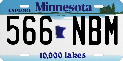 MN license plate 566NBM