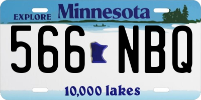 MN license plate 566NBQ