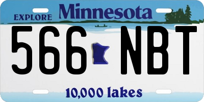 MN license plate 566NBT