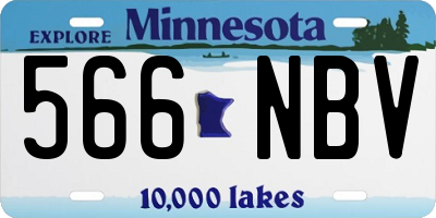 MN license plate 566NBV