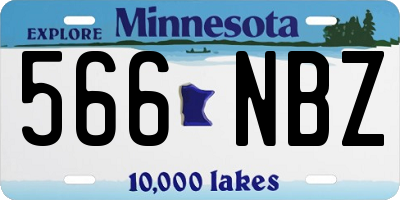 MN license plate 566NBZ