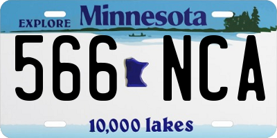 MN license plate 566NCA
