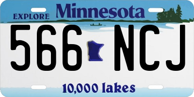MN license plate 566NCJ