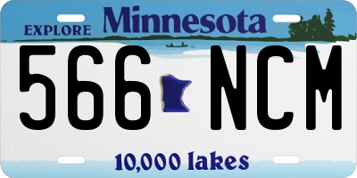 MN license plate 566NCM