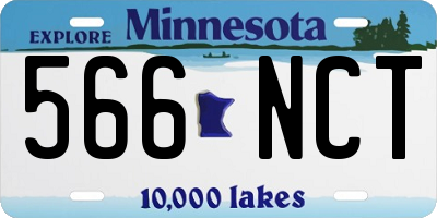 MN license plate 566NCT