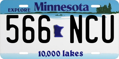 MN license plate 566NCU