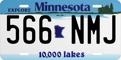 MN license plate 566NMJ