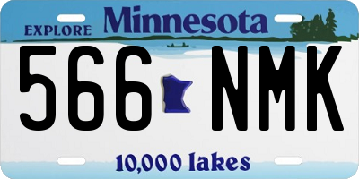 MN license plate 566NMK