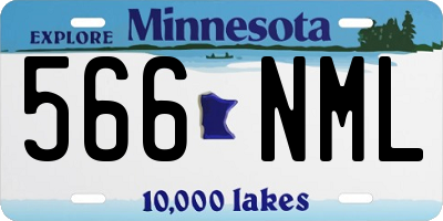 MN license plate 566NML