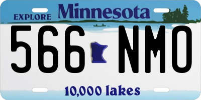 MN license plate 566NMO
