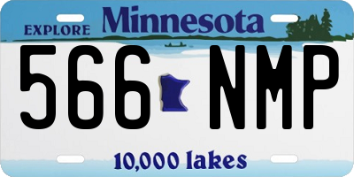 MN license plate 566NMP
