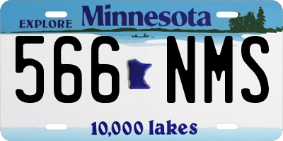 MN license plate 566NMS