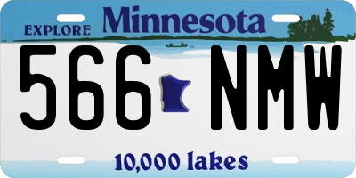 MN license plate 566NMW