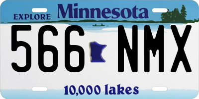 MN license plate 566NMX
