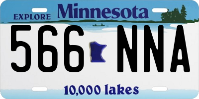 MN license plate 566NNA