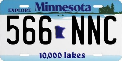 MN license plate 566NNC