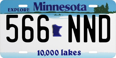 MN license plate 566NND