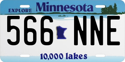 MN license plate 566NNE