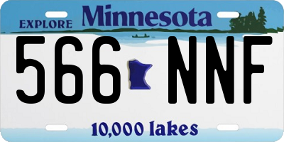 MN license plate 566NNF