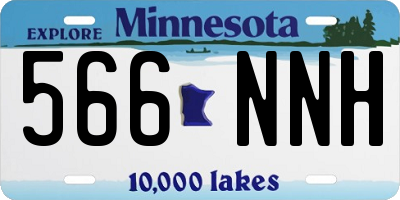 MN license plate 566NNH