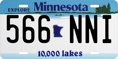 MN license plate 566NNI