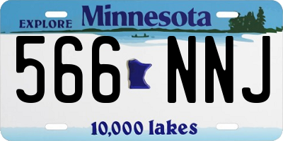MN license plate 566NNJ