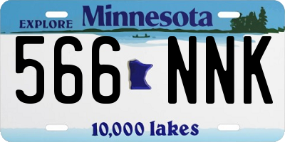 MN license plate 566NNK