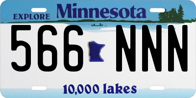 MN license plate 566NNN