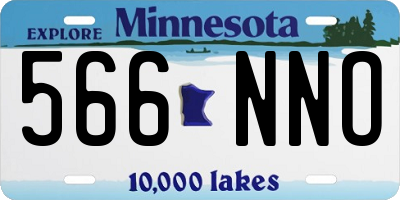 MN license plate 566NNO