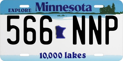 MN license plate 566NNP