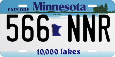 MN license plate 566NNR