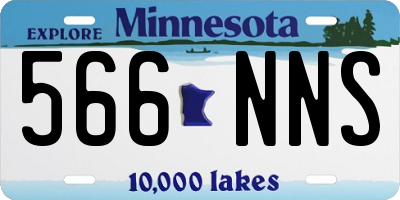 MN license plate 566NNS
