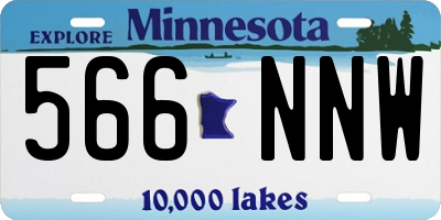 MN license plate 566NNW