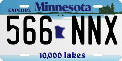 MN license plate 566NNX