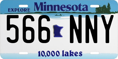 MN license plate 566NNY