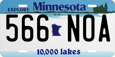 MN license plate 566NOA