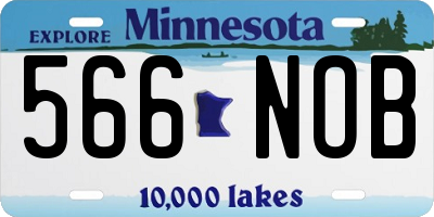 MN license plate 566NOB