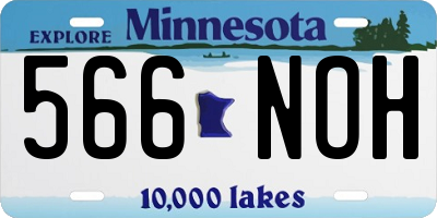 MN license plate 566NOH